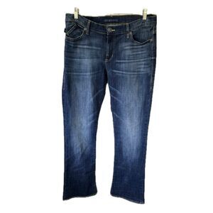 Rock & Republic Women's Kasandra Dark Wash Distressed Boot Cut Denim Jeans 14L